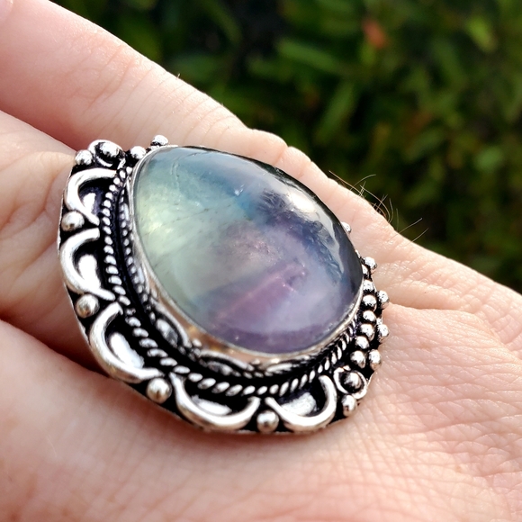New Fluorite 925 Silver Ring. - Picture 6 of 14